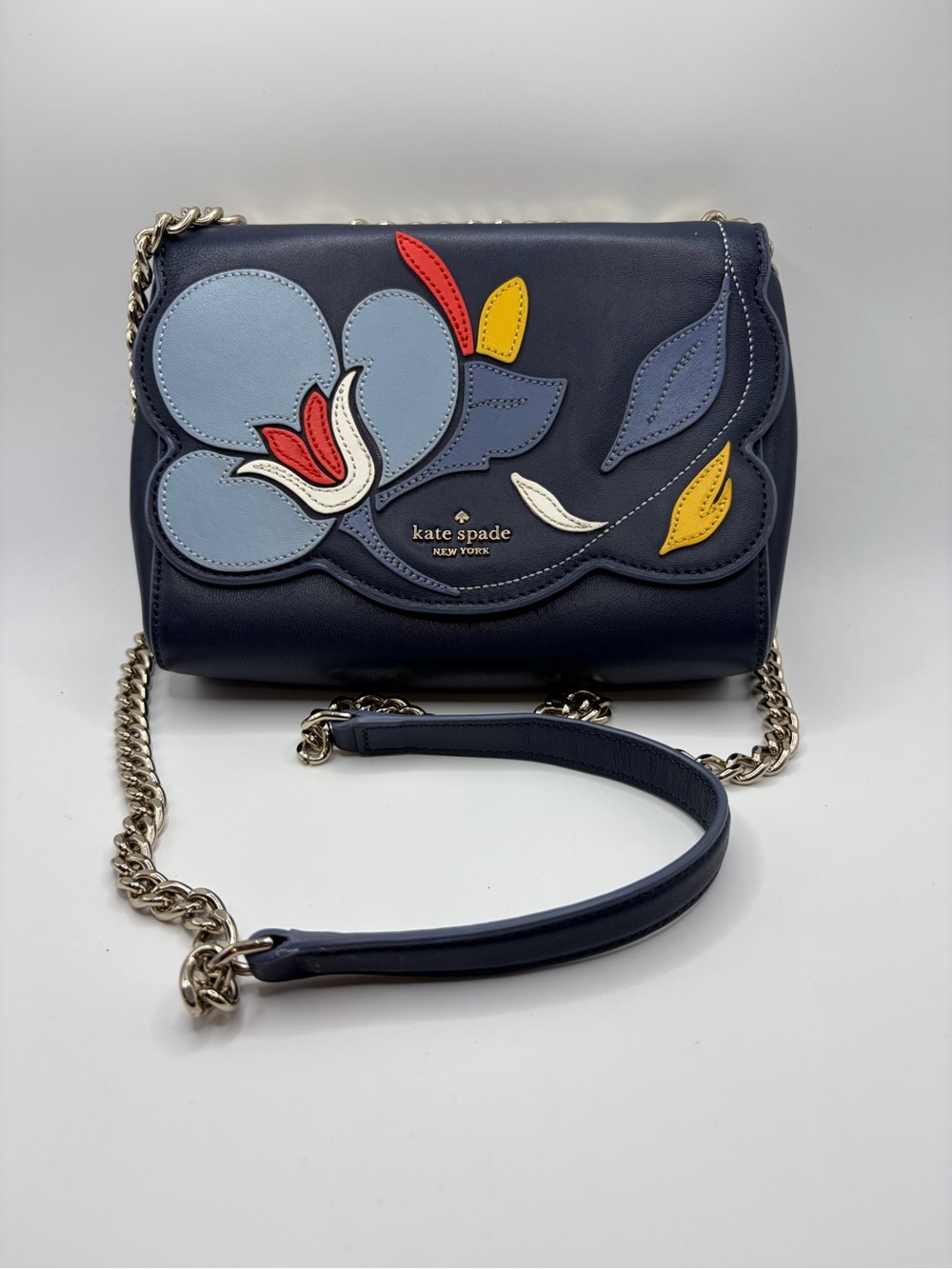 kate spade Navy Floral Appliqué Crossbody Bag